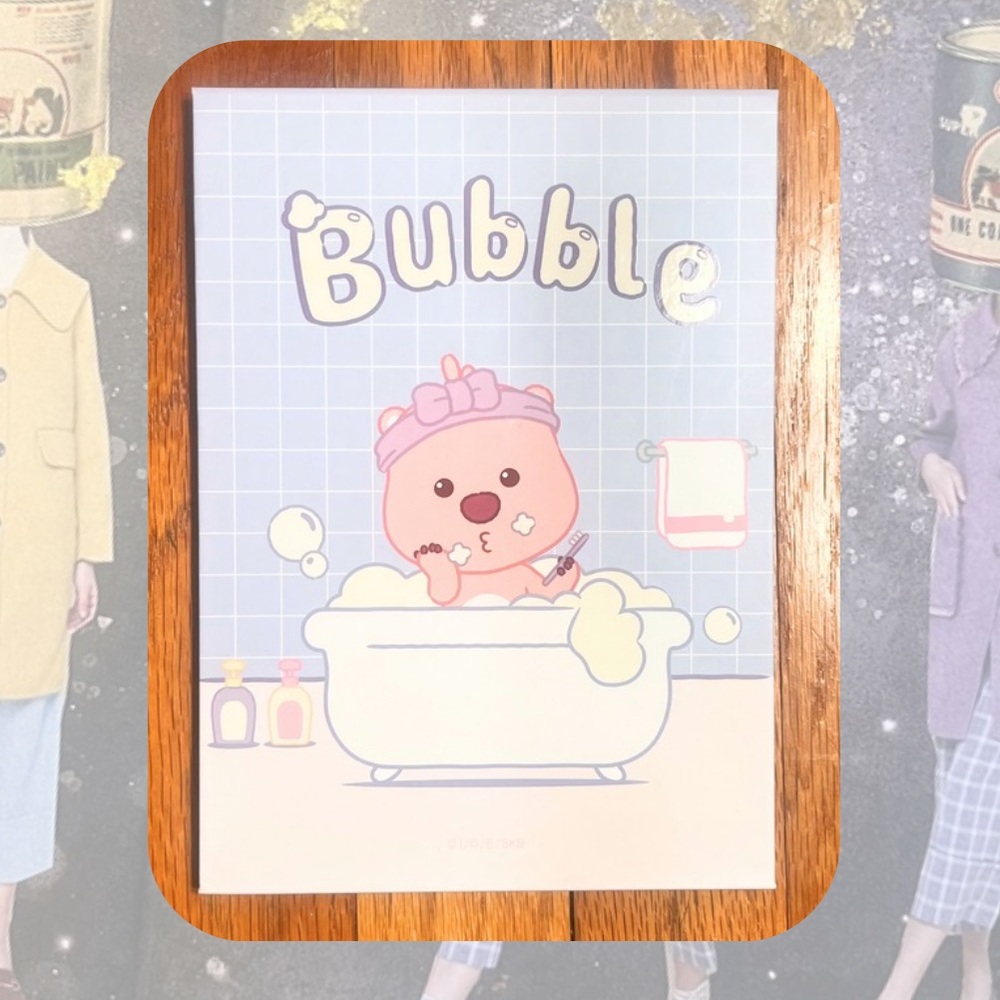 🍭3/$15 Miniso Kawaii Pastel Pink Bear Shower Print Mirror